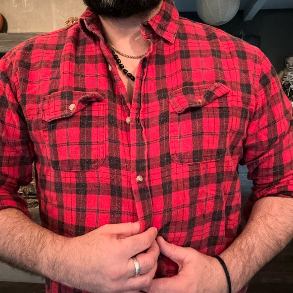 FREENATURE manufacturing Co. Other - awesomely worn- Red and black Flannel, long sleeve shirt!